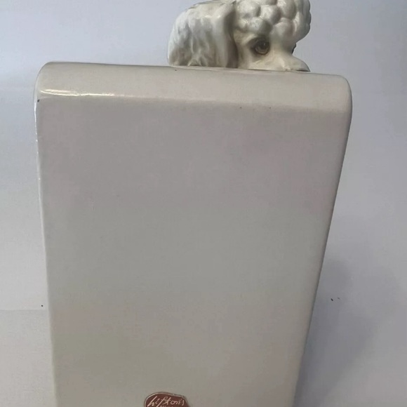 Vintage Lefton White Poodle Dog Bookends Ceramic Porcelain Mid-Century MCM Japan - Picture 7 of 16